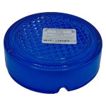 Round ashtray, made of glass, Scotch Ashtray, 10.5 cm, blue color